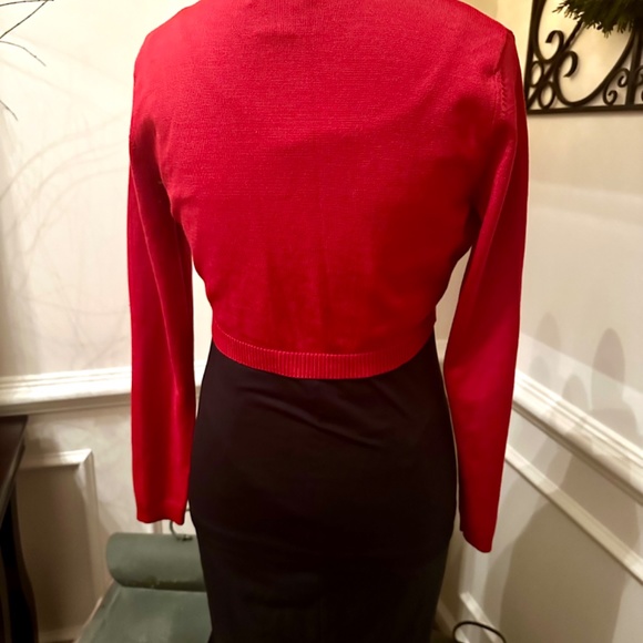 Talbots petite women’s silk solid red one-button cardigan sweater size small EUC - Picture 11 of 11
